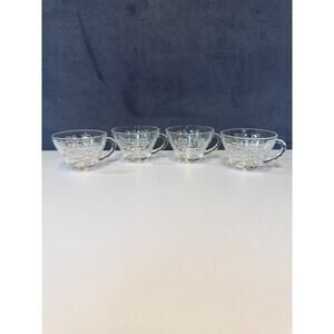 Lot of 4 - VTG 1970’s Anchor Hocking Grape Motif Replacement Punch  Cups